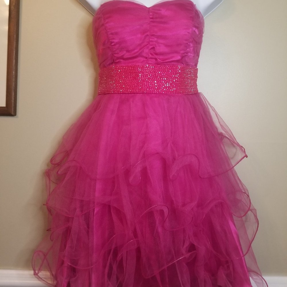 Hot Pink formal dress by My Michelle size 5